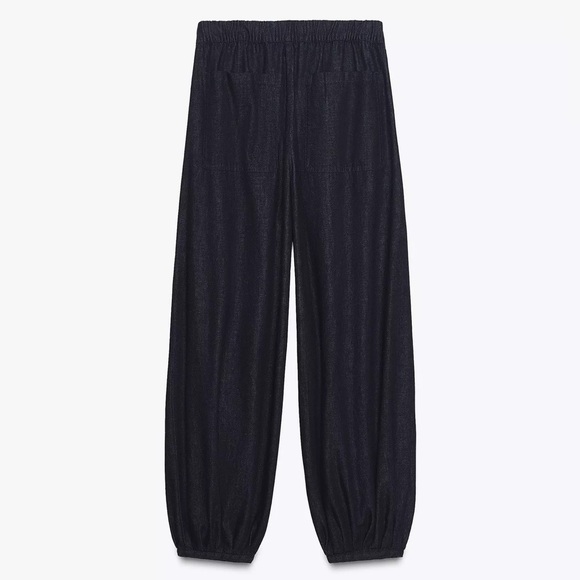 ZARA TRF DENIM BOMBAH PANTS - Picture 7 of 9